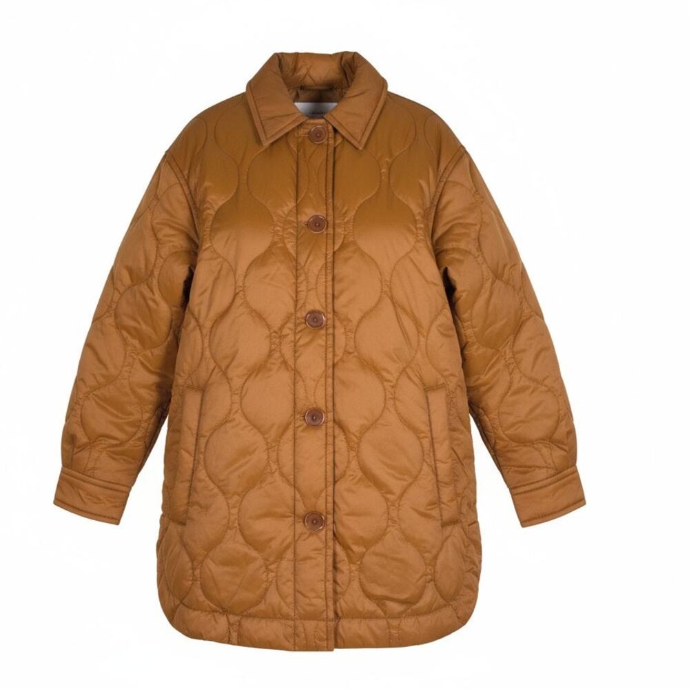 Madewell Airpuff Shirt Jacket Women's XXS Oversized Quilted Lightweight Brown